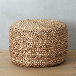 braided hemp pouf