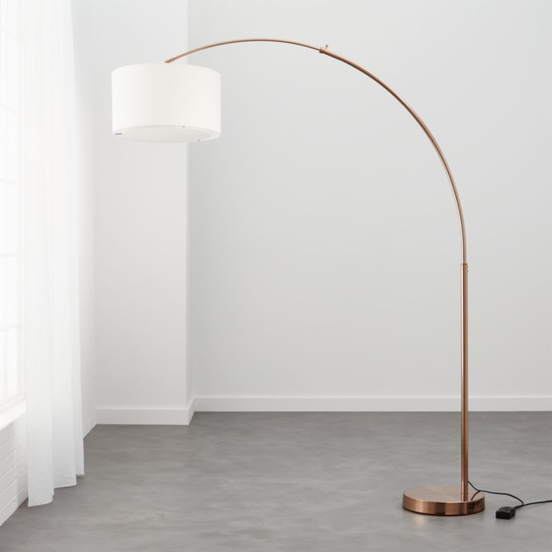 big dipper arc brass floor lamp | CB2