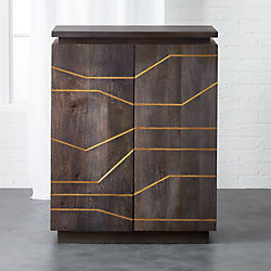 brass inlay cabinet
