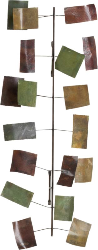 brass squares wall art