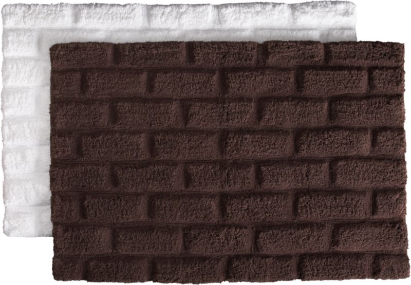 Bricks Motif bathmat from cb2.com
