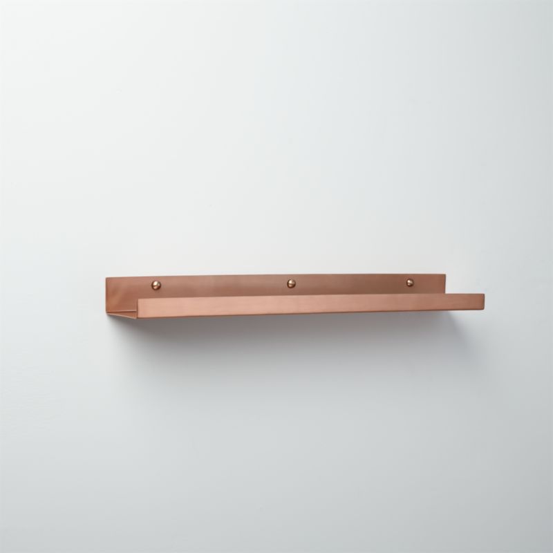 brushed copper wall shelf 24" CB2