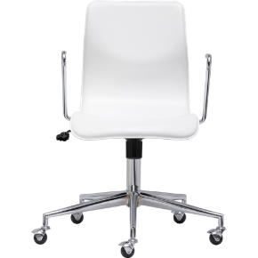 bubble white leather office chair