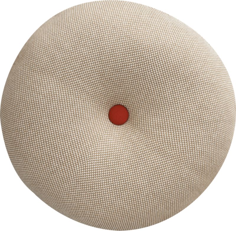 button-up red circle 16" pillow