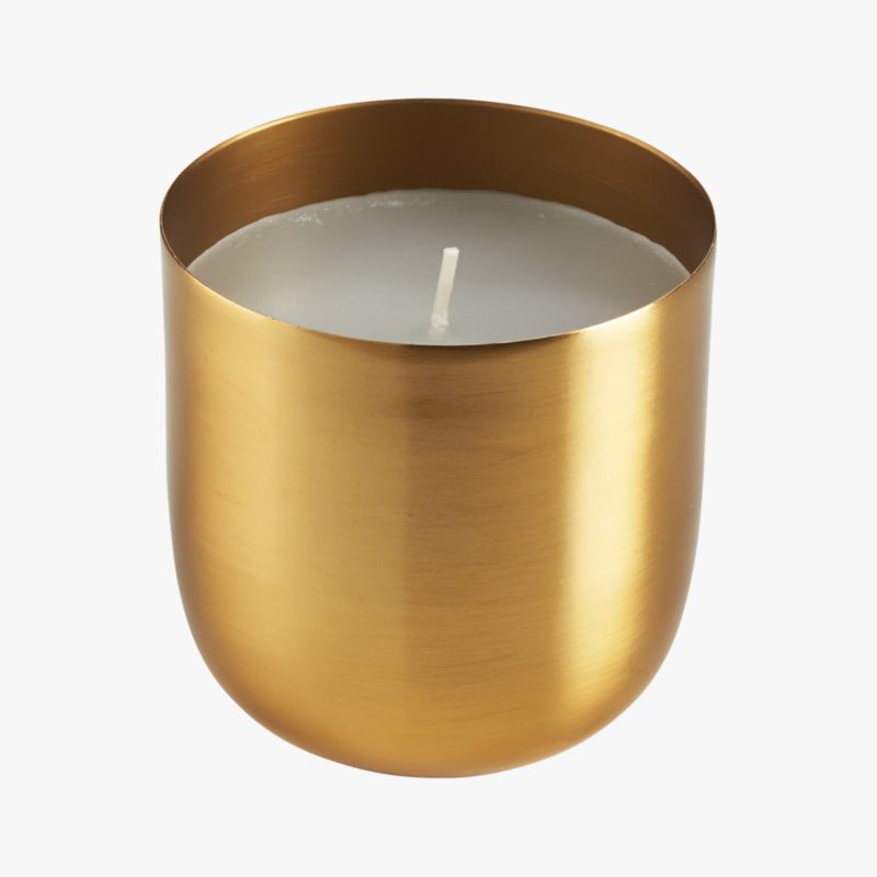 brass candle bowl CB2