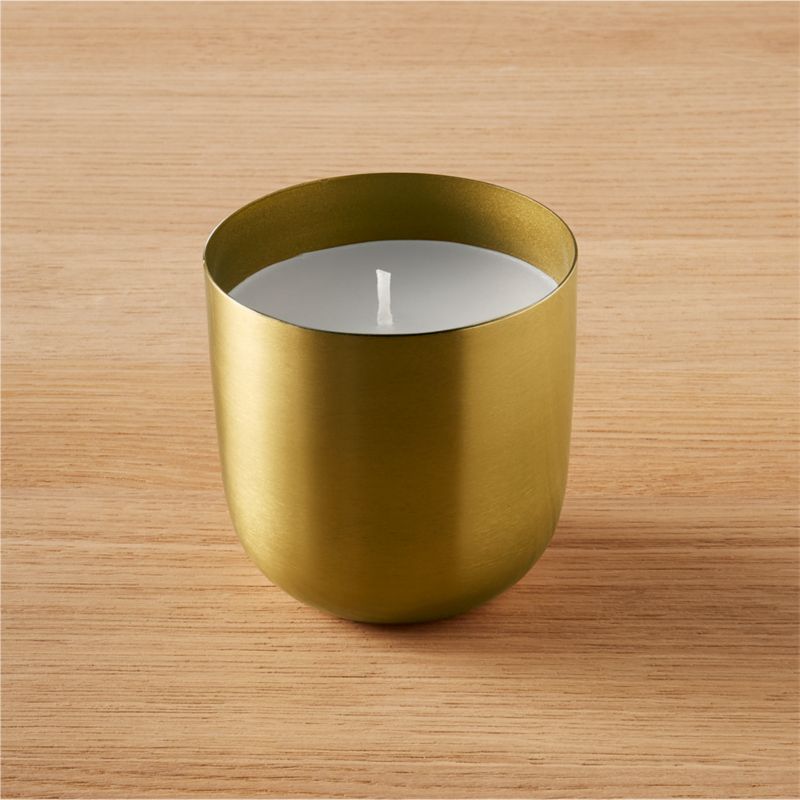 brass candle bowl CB2