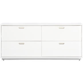 gloss white low dresser