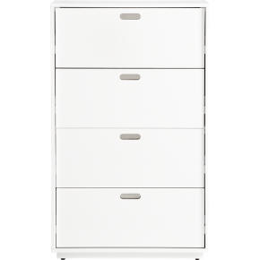 gloss white tall chest