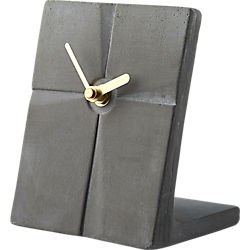 cement slab desk clock