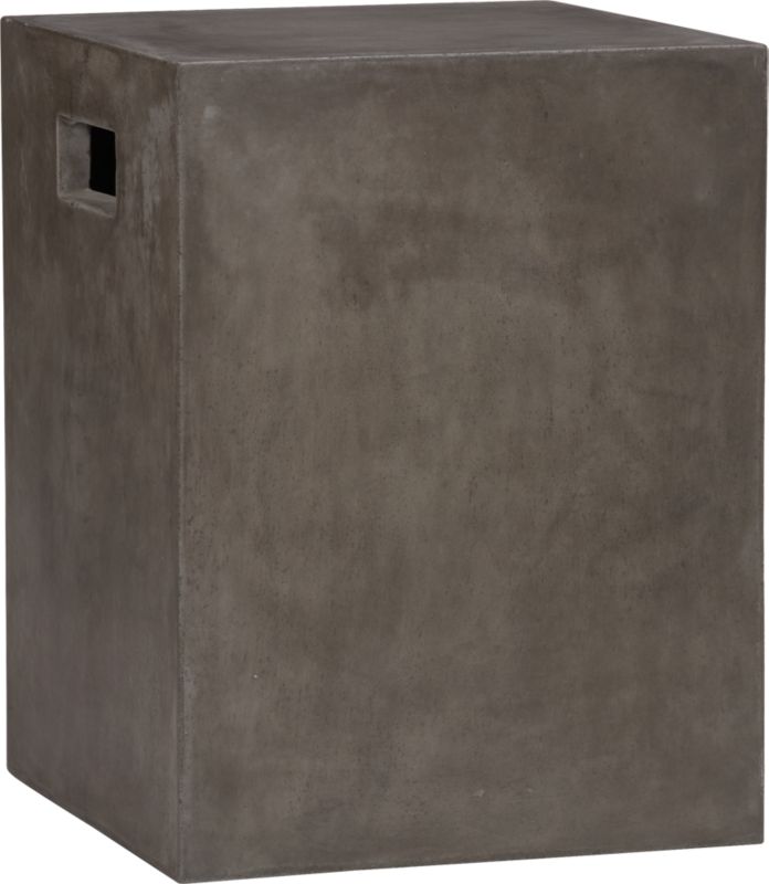 cement grey side table