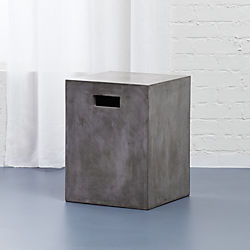 cement grey side table