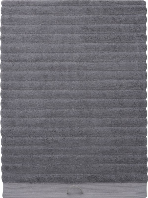 rayon bamboo channel grey oversized bath towel. 30"x60"