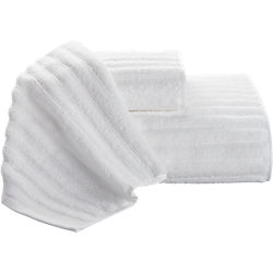 channel white cotton bath towels