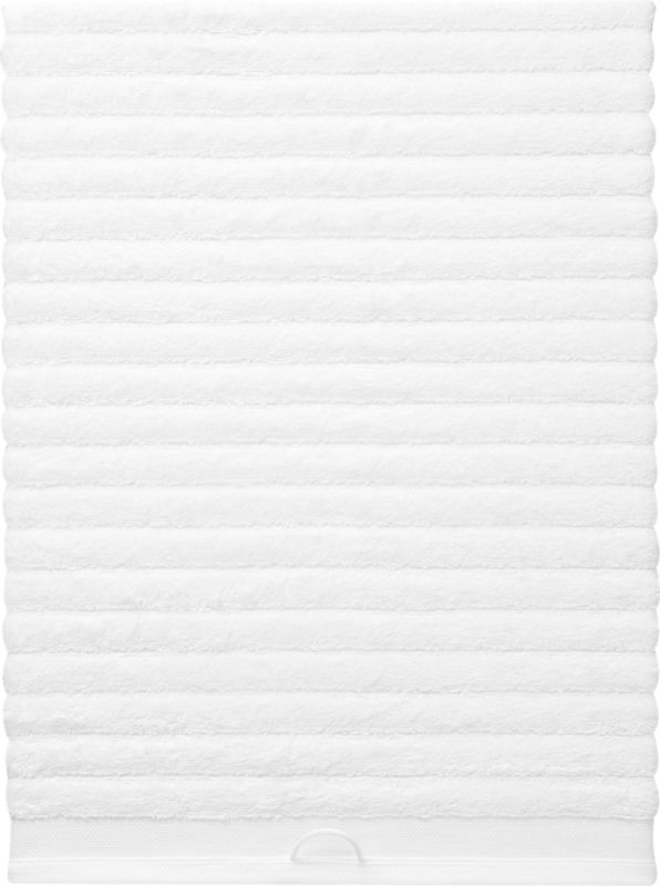 rayon bamboo channel white oversized bath towel. 30"x60"