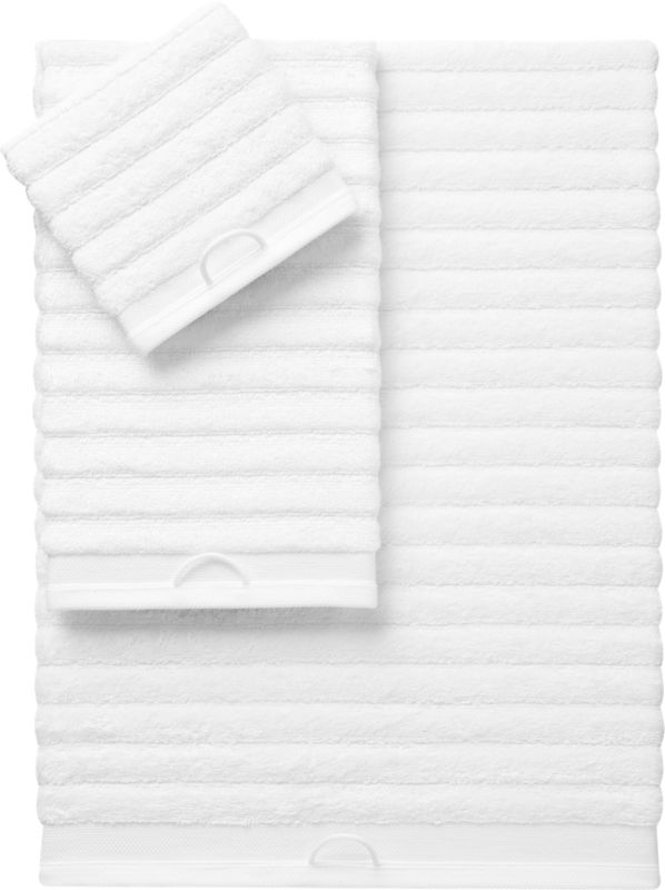 rayon bamboo channel white bath towels