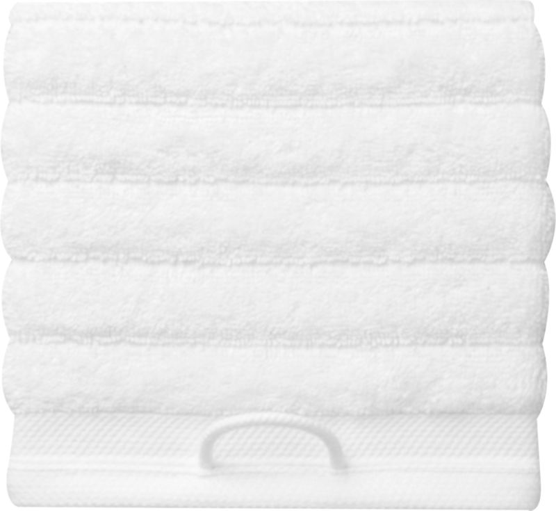 rayon bamboo channel white washcloth. 12" sq.