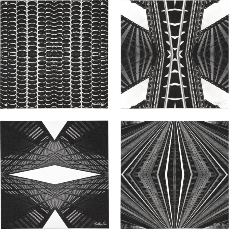 Chicago building prints set of four