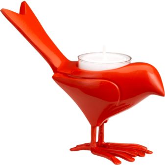ChickTealightHldrOrngS12