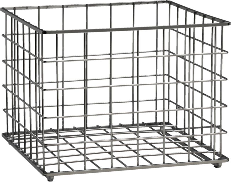chrome storage basket