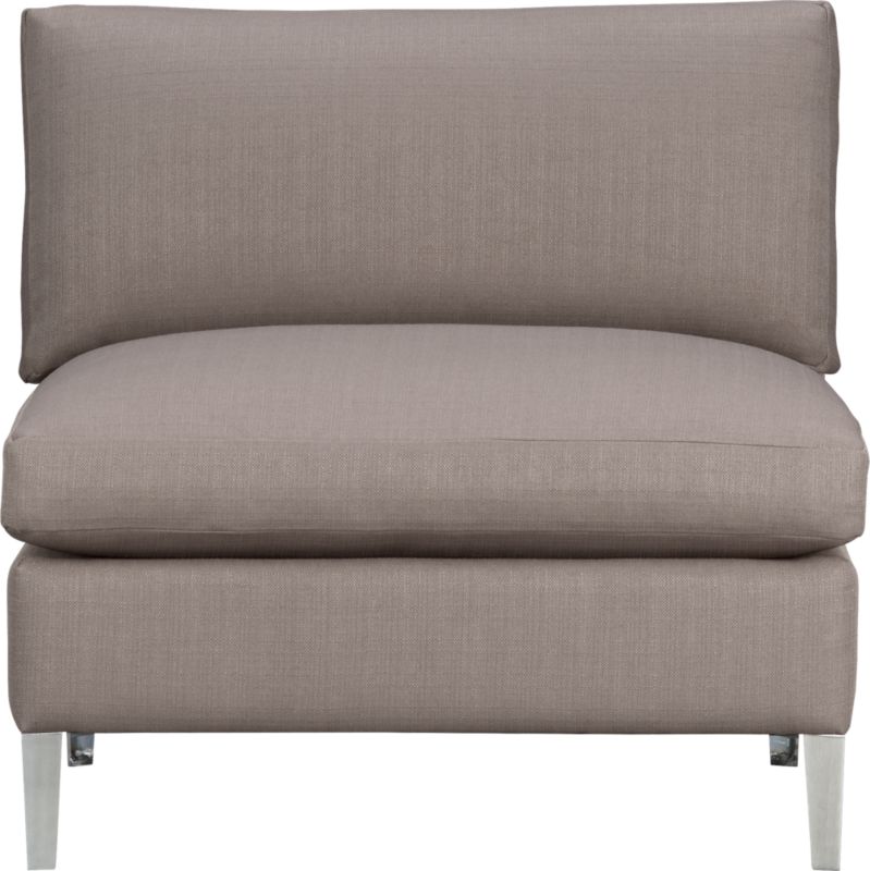 armless chair in shadow.overall: 31"Wx36"Dx30"Hseat: 17"H