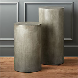 column grey pedestals