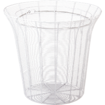 concentric white wastecan