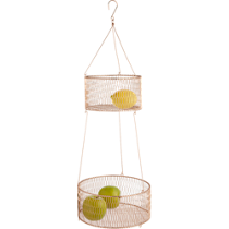 2-tier copper basket