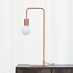 arc copper table lamp