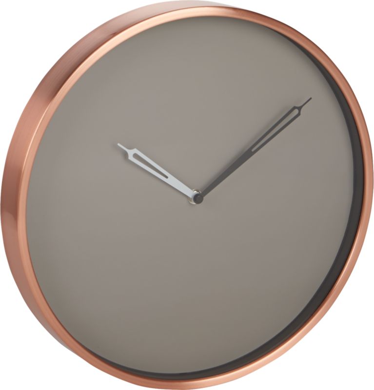 copper wall clock CB2