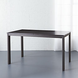 core black extension dining table