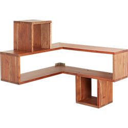 corner block wood shelf