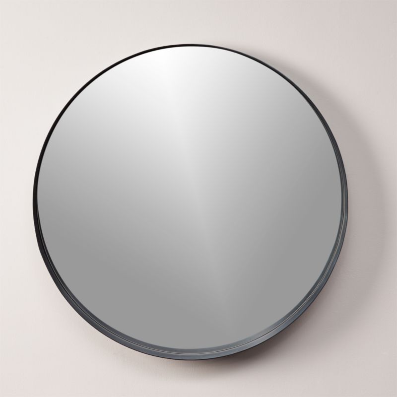 crescent 32.5" round wall mirror CB2