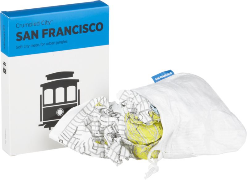 crumpled city map: san francisco