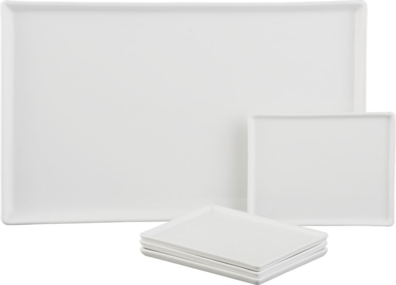 5-piece cuatro platter set