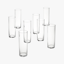 cylinder champagne flutes set of eight