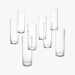 cylinder champagne flutes set of eight