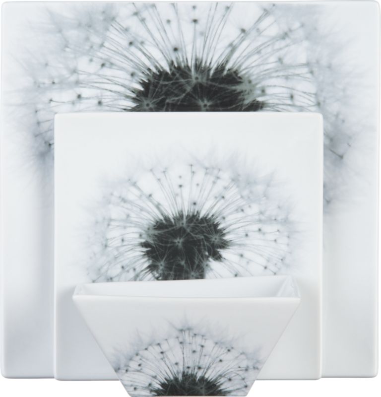 dandelion square dinnerware