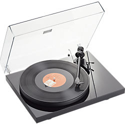 debut carbon black turntable