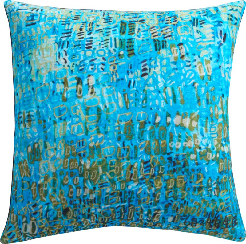 digital blue 20" pillow
