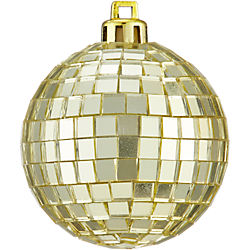 disco ball gold ornament