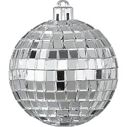 disco ball silver ornament