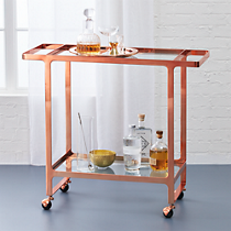 dolce vita copper bar cart