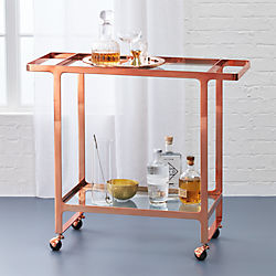 dolce vita copper bar cart