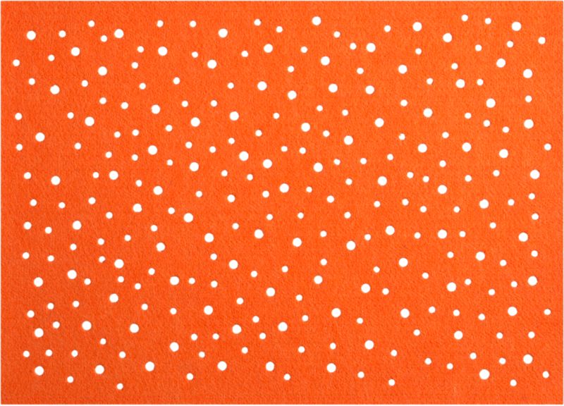 dot punch orange placemat