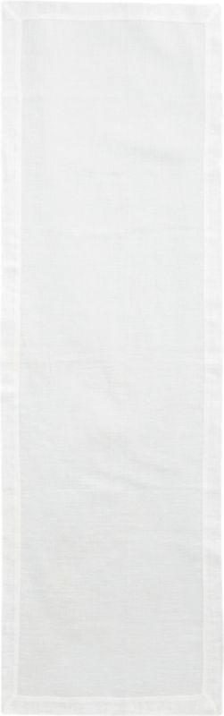 duo white linen placemat for two