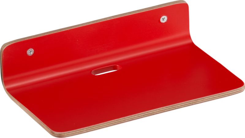 red docking shelf. 8"Wx5"Dx2"H