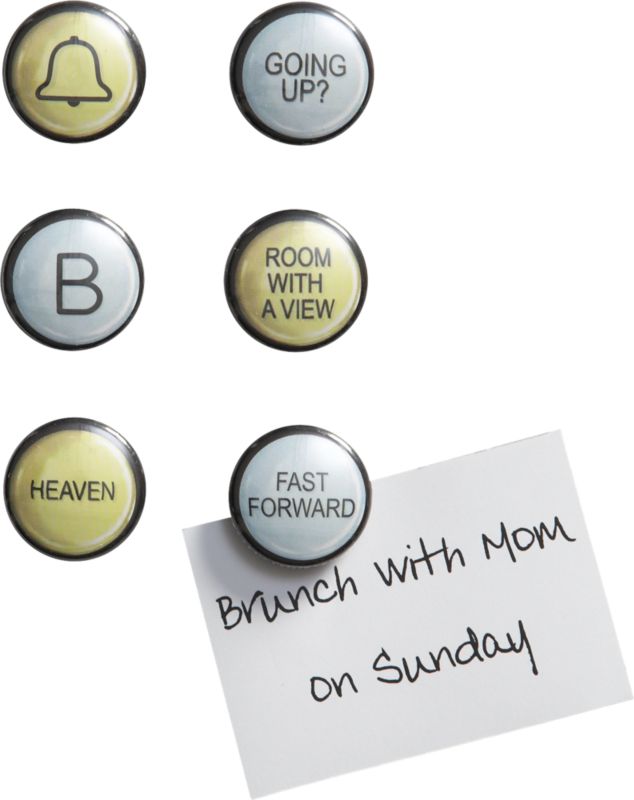 elevator button magnets set of six