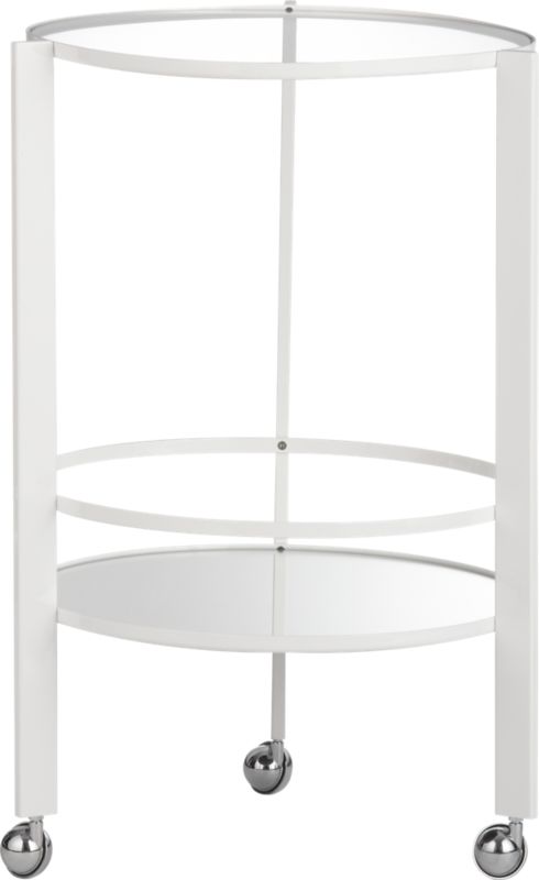 ernest white bar cart