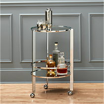 ernest chrome bar cart