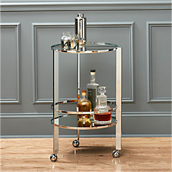 ernest chrome bar cart